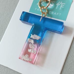字母滴膠鎖匙扣 – 天空系列（天空這麼美）