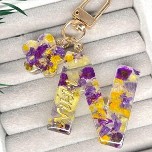 永生花字母滴膠鎖匙扣 - 南國小島
