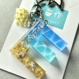 海洋系滴膠名字匙扣 - 浪聲