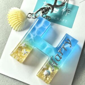 海洋系滴膠名字匙扣 - 海浪