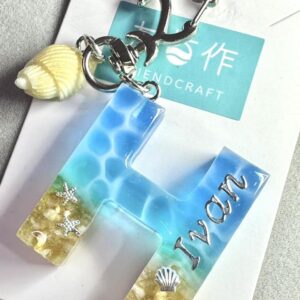 海洋系滴膠名字匙扣 - 水天一色