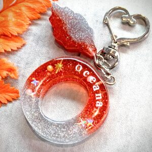 聖誕字母滴膠鎖匙扣 - O