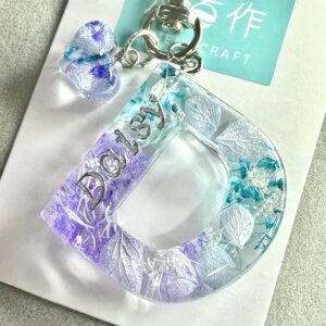 永生花字母滴膠鎖匙扣 -  最佳社工